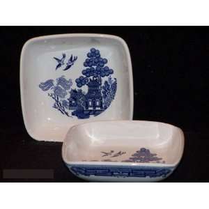   Johnson Brothers Willow Blue Candy Dishes, Set of 2