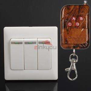   Remote Control Light Lamp Wall Fan Single Switch On off 3 Gang 4 CH