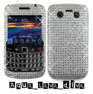 Silver Rhinestone Bling Cell Phone Case Cover ForBlackberry Bold 2 