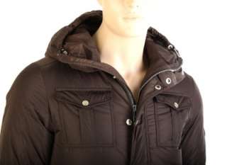 NEW GUCCI MENS CHOCOLATE BROWN GOOSE DOWN PARKA, WINTER COAT JACKET 