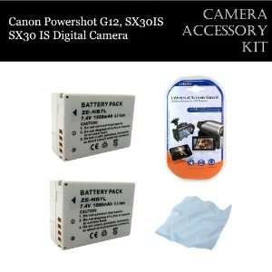 Canon Powershot G12, SX30IS SX30 IS Digital Camera Kit, Includes 2 NB 