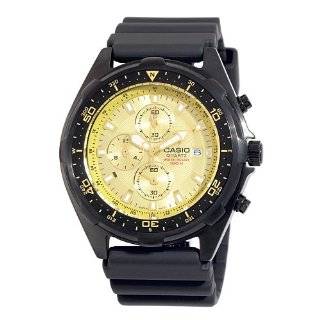 Casio Mens AMW330B 9A Dive Chronograph Black Resin Strap Watch