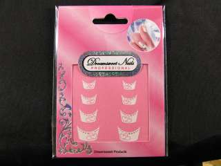 French Nail Tips Glitter Manicure Art Sticker Decals 07  