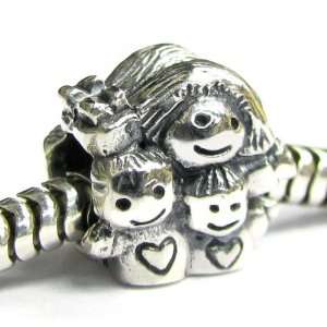   Family Love Bead For Pandora Troll European Charm Bracelets Jewelry