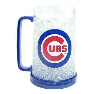  Chicago Cubs Freezer Mug   Set of Two Crystal Glasses 