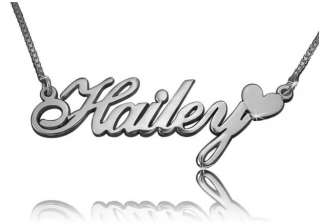 Haileys Heart Design Name Necklace Style