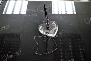   Crystal Heart Pen Stand Desk / Wedding / Guest Pen Set (+ GIFT)  