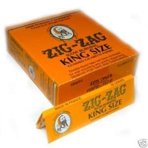 PACKS OF KING SIZE ORANGE ZIGZAG CIGARETTE ROLLING PAPERS,.  