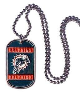 Miami Dolphins Dog Tag / Neck Tag Necklace  