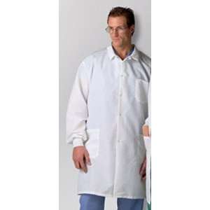  ResiStat Men’s Protective Lab Coats   White, Small 