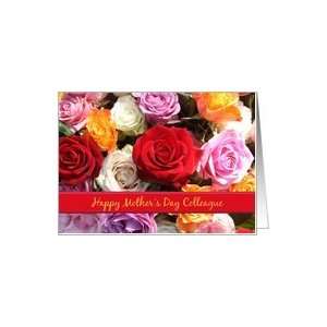  colleague Happy Mothers Day Rose Bouquet Card Health 