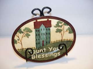 DECORATIVE PLATE WITH STAND COUNT YOUR BLESSINGS  