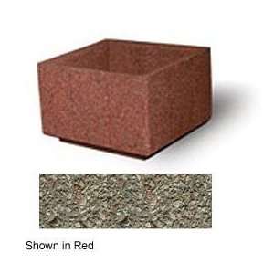  Concrete Planter, 36 Sq. X 24 H Square Gray Limestone: Patio 