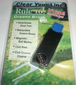 Stiletto Golf Rule 16. Greens Brush Divot Tool  