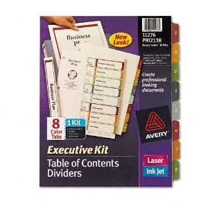    Avery   Ready Index Contents Dividers, Eight Tab, 1 8, Letter 