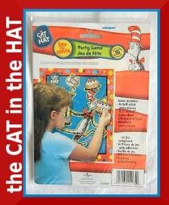 Dr Seuss the CAT in the HAT party game SET Poster 14 Stickers 