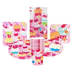  Valentines Day Cupcake Hearts Deluxe Party Supplies Pack 