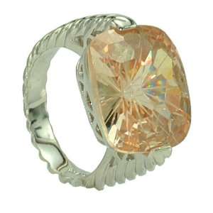  Checkerboard Cut Champagne Ring JR3980 Jewelry