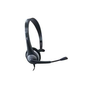 Cyber Acoustics AC 104 Mono Headset and Boom Mic with PC Y Adapter