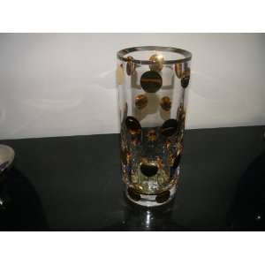    Kate Spade Cloverdale Dot Gold Medium Cylinder Vase