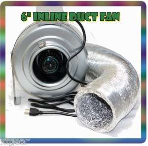   Inline Exhuast Duct Fan Kit w/ 30ft Flexible Aluminum Duct  