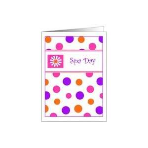  Polka Dots & Daisies Spa Day Invitations Greeting cards 