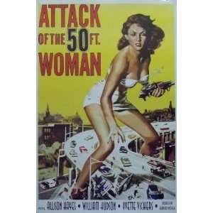   Of The 50ft Woman 26x40 Movie Poster 1958 Allison Hayes Yvette Vickers