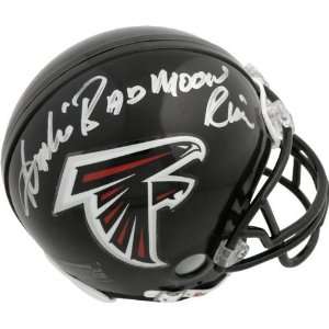 Andre Rison Atlanta Falcons Autographed Mini Helmet with Bad Moon 