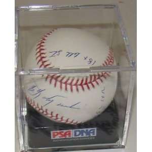 Carl Yastrzemski 4 INSCRIPT Signed MLB Baseball PSA 9.5
