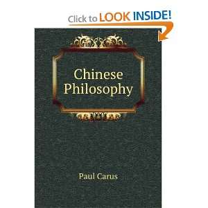  Chinese Philosophy Paul Carus Books