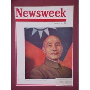 Chiang Kai Shek China March 21 1949 Newsweek Magazine Professionally 