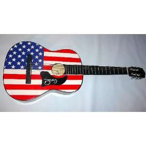  DAVID LEE MURPHY Autographed Signed USA FLAG Guitar 