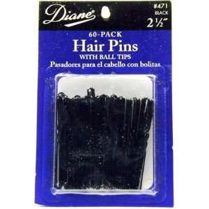  Diane Hair Pins, Black, 2.5 Inches Beauty