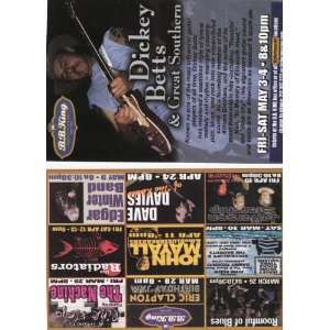 Dickey Betts May 3 2002 B.B. King Club NYC Promo Postcard