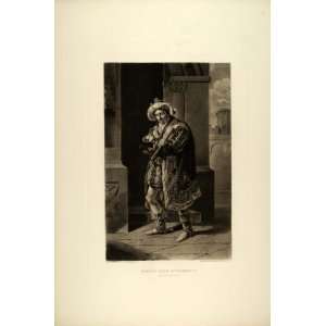 1887 Photogravure Edmund Kean Actor King Richard III Shakespeare Play 