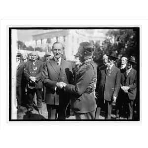  Historic Print (M) Coolidge & Lt. Dan R. Edward at White House 