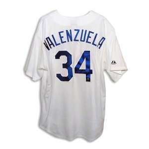 Fernando Valenzuela Autographed Los Angeles Dodgers White Majestic 