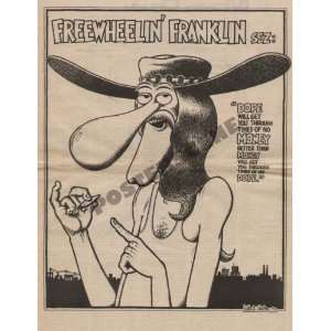  Freak Brothers Freewheelin Franklin Newspaper Poster