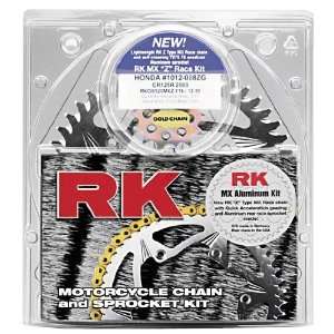  RK OE Chain and Sprocket Kit   Steel Rear Sprocket   Gold Chain 
