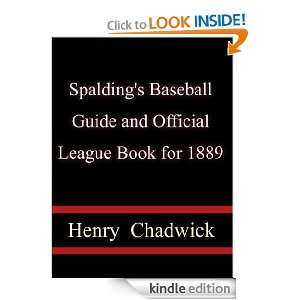  League Book for 1889 Henry Chadwick  Kindle Store