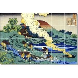 Katsushika Hokusai Ukiyo E Tile Mural Residential Remodeling Ideas 
