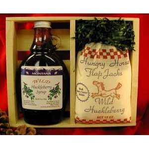 Wild Huckleberry Flap Jack Mix, 12oz & Wild Huckleberry Syrup, 10oz