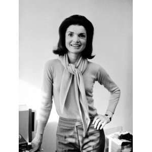  Jacqueline Kennedy Onassis in Her Office at Viking Press 