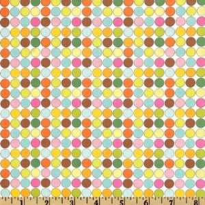  44 Wide Groovy Dots White Fabric By The Yard: Arts 