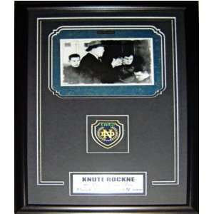 Knute Rockne Notre Dame Fighting Irish Framed Photograph with Patch 