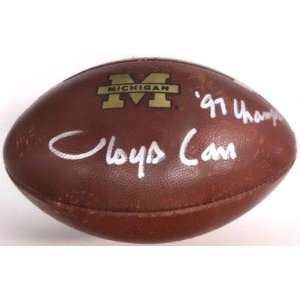 Lloyd Carr Michigan Wolverines Signed Game Used 97 Champs Fs 