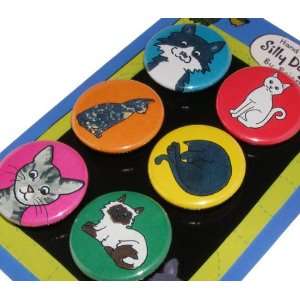  Silly Kitty Cat Magnet Set of 6