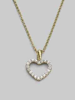 Diamonds, 0.13 tcw 18k yellow gold Adjustable chain length, about 17 