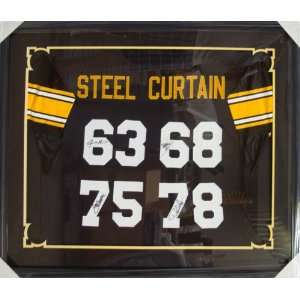  Steel Curtain Autographed Jersey in a 36 x 44 Deluxe 