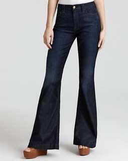For All Mankind Jeans   High Waist Flare Jeans in Deep Blue Creek 
